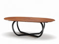 Tavolo da pranzo in marmo bianco e metallo nero 150 x 80 x 75cm