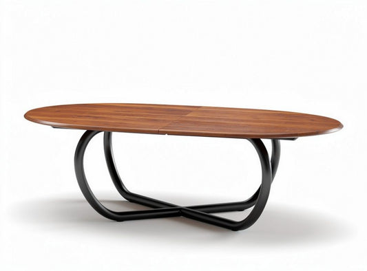 Tavolo da pranzo in marmo bianco e metallo nero 150 x 80 x 75cm