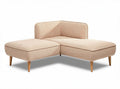 Divano angolare grigio in tessuto dimensioni 150 x 150 x 75cm con gambe nere